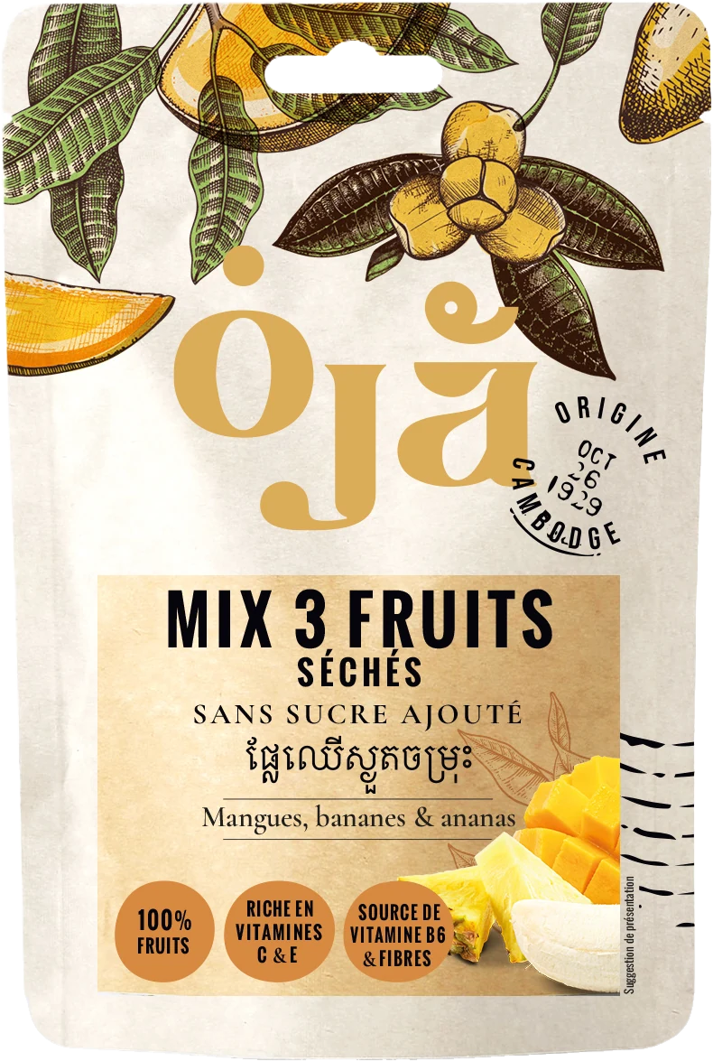 Sachet mix 3 fruits séchés OJA