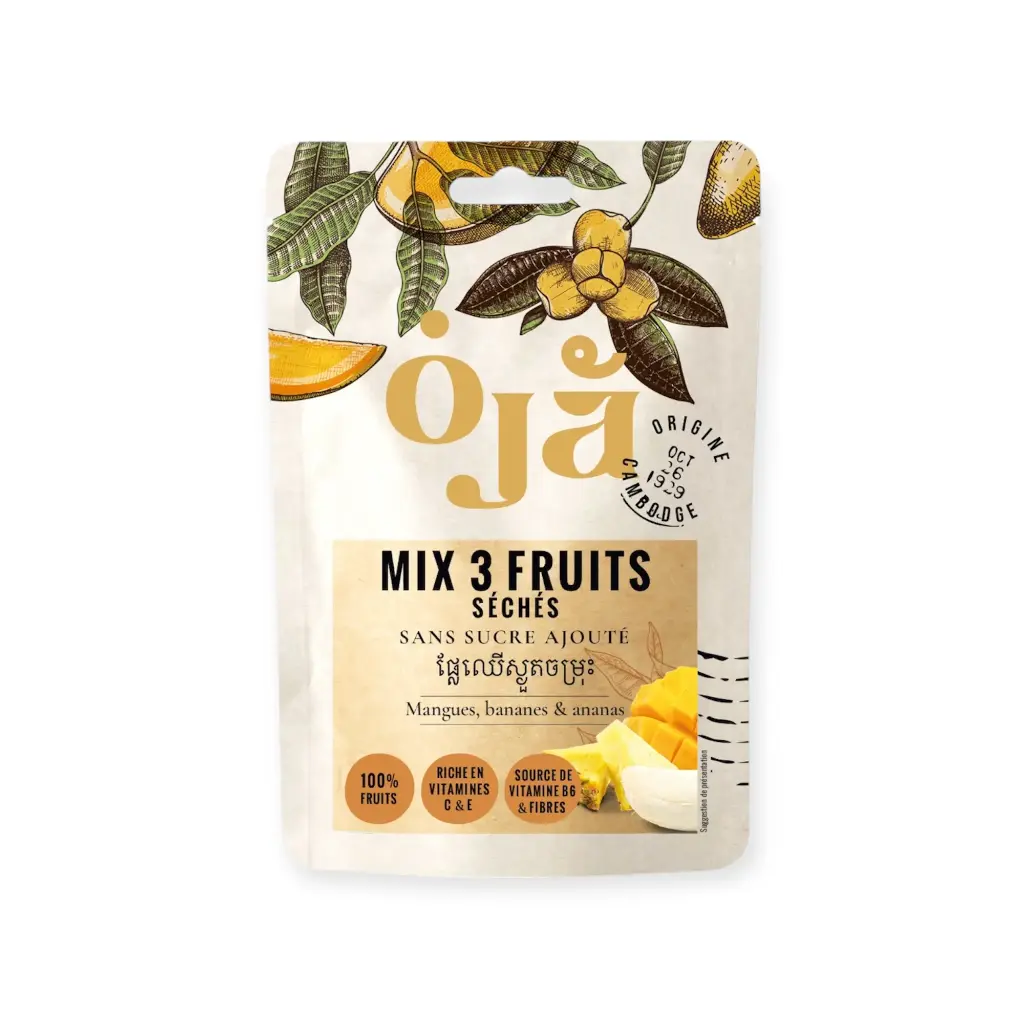 [KB-OJA-3] Mix 3 fruits (sans sucre ajouté)